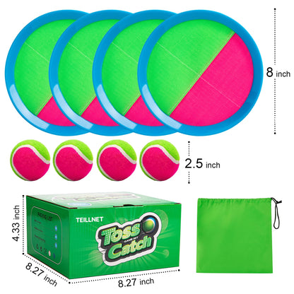 Toss and Catch Ball Set Upgraded - Kids Toys Beach Toys Baseball Games - Sturdy & Water-Resistant Great for Outdoor Pool Yard Games - Classic Gift for Boys Girls 3 4 5 6 7 8 9 10 11 12+ Years Old
