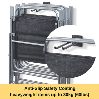 ALWORG Heavy Duty Utility Hooks Bundle - Ladder Hanger for Garage Wall - Versatile Tool Holder to Maximize Space in Yard, Shed. Hang Wheelbarrow Folding Chair and More Organize Chairs, Brooms, Tire