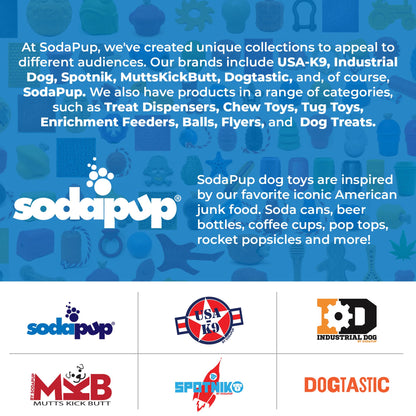 SodaPup Honey Bear – Durable Dog Treat Dispenser & Chew Toy Made in USA from Non-Toxic, Pet Safe, Food Safe Natural Rubber Material for Mental Stimulation, Problem Chewing, Calming Nerves, & More