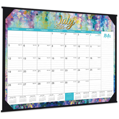 2026-2027 Desk Calendar - Large Desk Calendar 2026-2027, Jul 2026 - Dec 2027, 22" x 17", 26-27 Calendar Large 18 Months with Corner Protectors + Large Ruled Blocks, Desk Pad, To-Do List & Notes