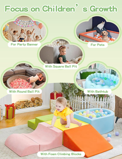 STARBOLO 150pcs Ball Pit Balls for Toddlers - Colorful Ball Pit Balls Crush Proof Plastic Toy Balls for Toddlers Girls Ball Pits, Ball Pit Play Tent, Baby Pool Water Toys