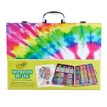 Crayola Inspiration Art Case Coloring Set - Tie-Dye (140ct), Essential Easter Basket Stuffers, Art Supplies Set For Kids, Travel Drawing Kit, Gift for Girls & Boys, Ages 5+ [Amazon Exclusive]