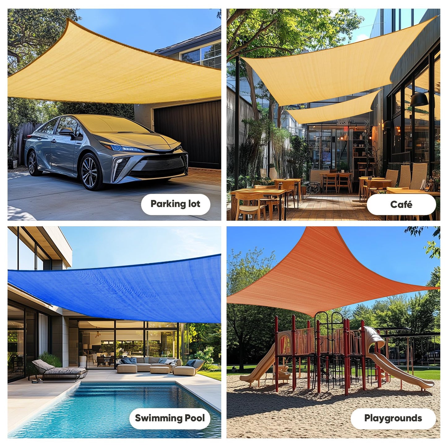 Quictent 20x26ft Sun Shade Sail for Patio, 185GSM Heavy Duty Rectangular Outdoor Sunshades UV Block Outside Canopy Cover for Backyard