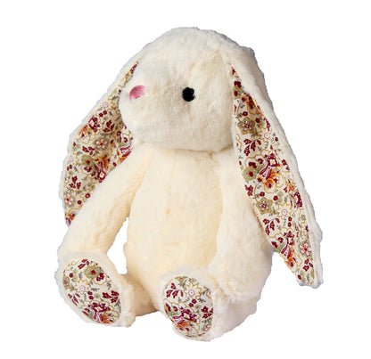 Petlou Durable Plush Rabbit Dog and Cat Toys with Multi-Squeaks and Crinkle Paper.15-Inch Beige Colour