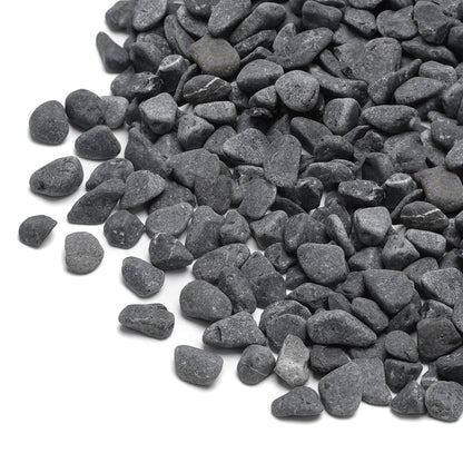 Mr. Fireglass Natural Decorative Gray Bean Pebbles 1/5" Crushed Gravel Stone for Decorating Garden, Succulent Plants and Walkway (2-lb Bag)