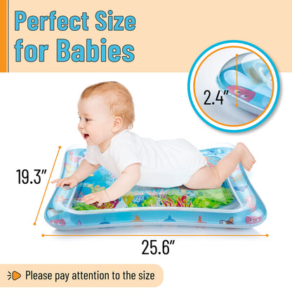 Mr. Pen- Inflatable Tummy Time Water Mat, Water Mat for Babies, Infant Water Mats, Baby Water Pad, Water Tummy Time Mat (Pack of 2)