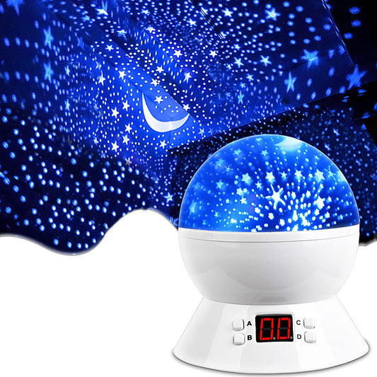 Kids Star Projector Night Light, Star Night Light Projector for Kids, Ceiling Stars Projection Lamp with Timer, 360° Rotating Night Light for Bedroom, Birthday Gift for 3 4 5 Year Old Girls Boys