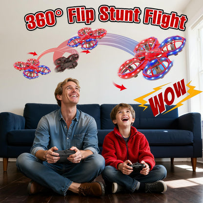 Gretex Spider Drones for Kids 8-12: Stunt Drone 5D Obstacle Avoidance RC Quadcopter, 3D Flips, Auto Hovering, LED Lights, Indoor Outdoor Remote Control Helicopter for Boys Girls Adults