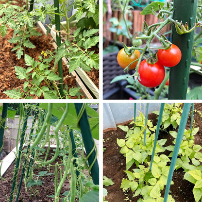 NANOPRETTY Garden Stakes 4FT Tomato Stakes for Outdoor Plant Support, 0.43 inch Diameter Plant Stake Sticks for Beans Potted Climbing Plants Gardening Supplies 20 Pack