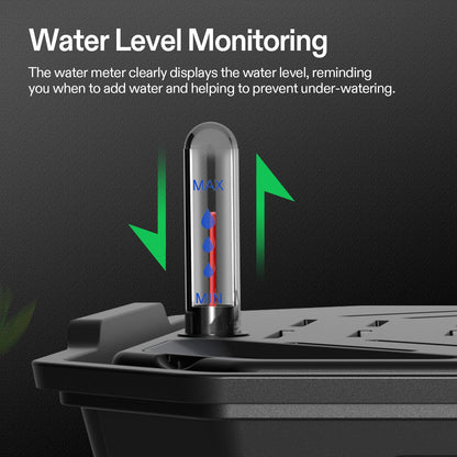 VIVOSUN 4-Pack FlexFeed Self-Watering Pots with Grow Bags, Auto Irrigation Fabric Pot Base with Water Meter & Maintenance Window, for Use Indoors/Outdoors in Grow Tents, Greenhouses, Gardens