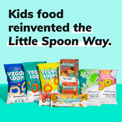 Little Spoon Blueberry Carrot Meltable Baby Wheels, Organic Corn, Quinoa & Sorghum, No Added Sugar Snacks, Encourages Self-Feeding, 1 Oz Bag, 4 Pack