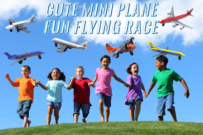 Crelloci Toy Airplane 6 Pack Mini Diecast Aircraft, Playset Includes Glider and Airlines Planes for Birthday Party Favor Toys for Kids Boys and Girls