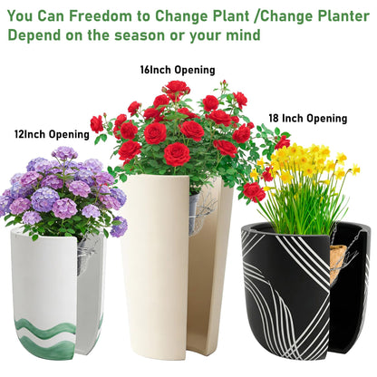 UCandy Adjustable Planter Insert for Pots Any Height,Plant Risers for Inside Pots,Fits The TOP Opening of The Flower Pot Opening 12-18" Wide,Wedding & Party Decor