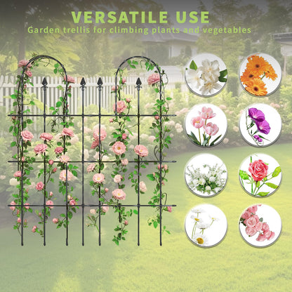 BUKLIYN Garden for Climbing Plants - Trellis for Climbing Plants Outdoor for Vines Plant Fresh Flower Vegetable Support, Plant Trellis Outdoor:82.5"*55"(2 Pack)