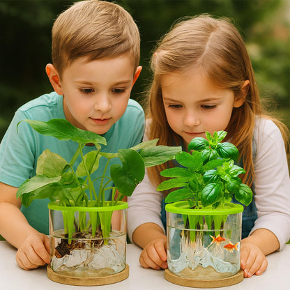 Versatile Plant Propagation Station Vase Hydroponic Planter Pot,Glass Plant Terrarium Kit,Fresh Indoor Herb Garden Kit| Christmas Birthday Gift for Gardener Women Mom Garden Lover | Home Office Decor