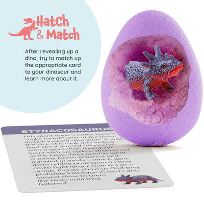 Dan&Darci Dino Egg Bath Bombs for Kids - Easter Basket Stuffers - Kid Baths Bomb with Surprise Inside - Dinosaur Toys Gift for Boys and Girls Ages 6 7 8 Years Old Gifts - Fun Educational Toy Fizzy