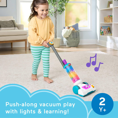 Fisher-Price Toddler Toy Laugh & Learn 2-in-1 Vacuum with Duster, Lights & Learning Songs for Pretend Play Kids Ages 2+ Years