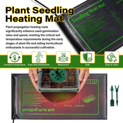 KEOHOLI Seed Starter Kit with Grow Light and Heat Mat, 6 Pack 12-Cell Seedling Trays with LED Panels, Adjustable Timer & Dimmer Indoor Plant Propagation Station for Herbs, Vegetables, Flowers