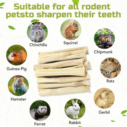 StyEdEk 2.2Lb/1000g Natural Sweet Bamboo Chew Toys Chew Sticks Bamboo Sticks Teething Toy for Rabbit, Bunny, Guinea Pig, Hamster, Chinchilla, Bunny, Rat and Other Small Animals