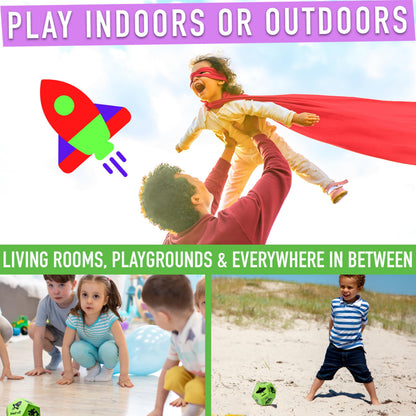 Covelico Movement Dice - Preschool Play Equipment & Recess Toys for Elementary Outside Gymnastics Games, Exercise Dice for Kids as Gross Motor Toys, PE Equipment for Outdoor & Indoor Recess Classroom