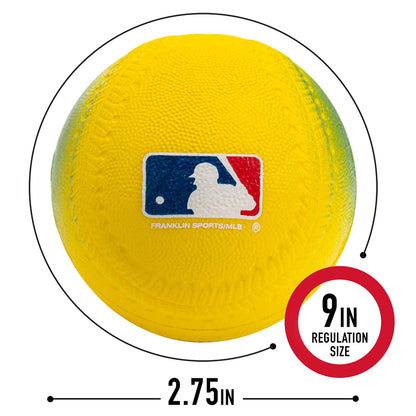 Franklin Sports Foam Baseballs - Soft Foam Practice Baseballs for Kids - Perfect for Hitting and Indoor or Outdoor Play - 3 Pack - Official MLB Licensed Product