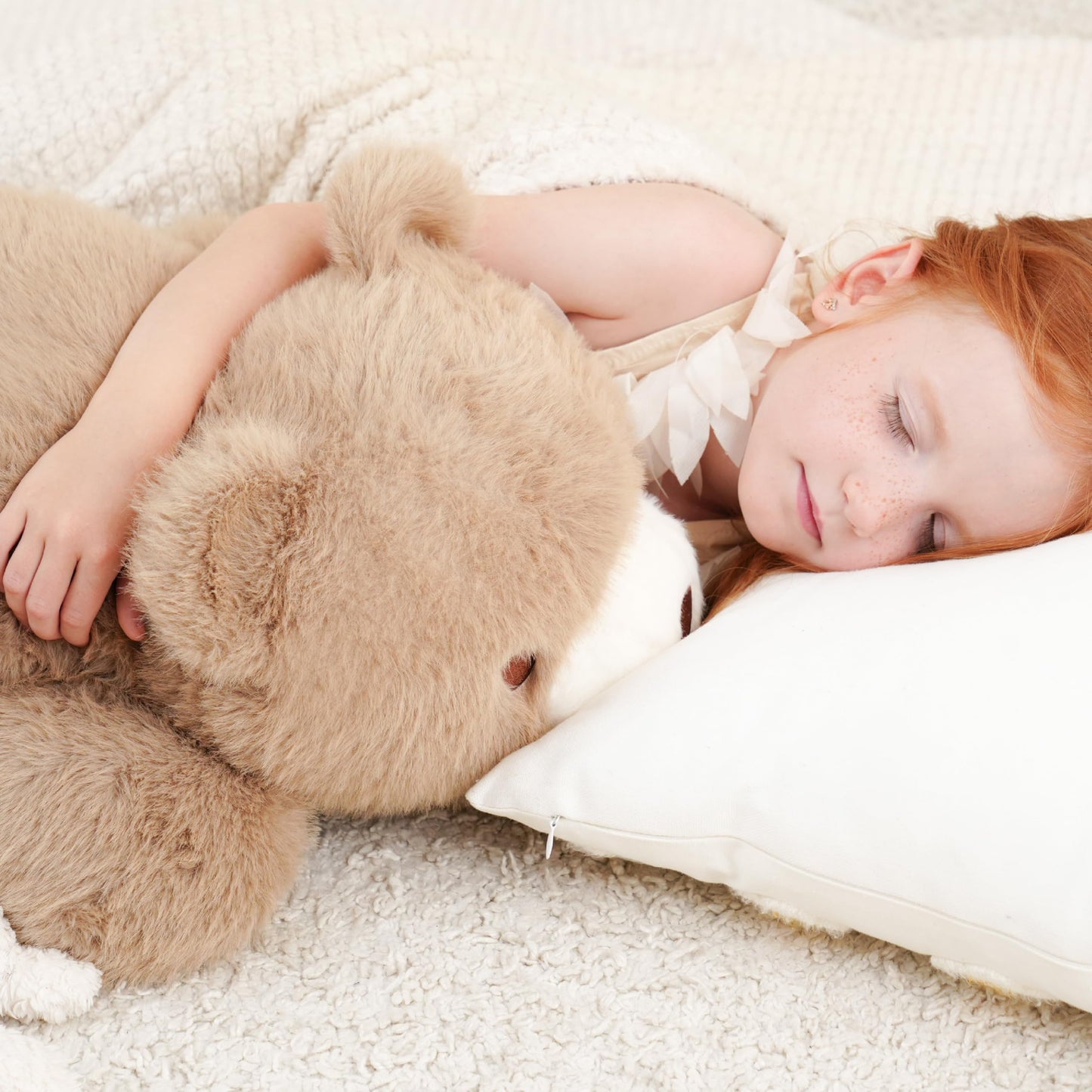 AmyToo Weighted Stuffed Animals, Bear Stuffed Animal, Weighted Bear Plush, Toy Gifts for Kids & Adults, Brown, 4.5 lbs, 25 Inch