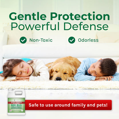 Hygea Natural Extra Strength Bed Bug Killer & Mite Spray- Child & Pet Friendly - Stain & Odor Free - 66% Stronger Natural Formula (128 oz)