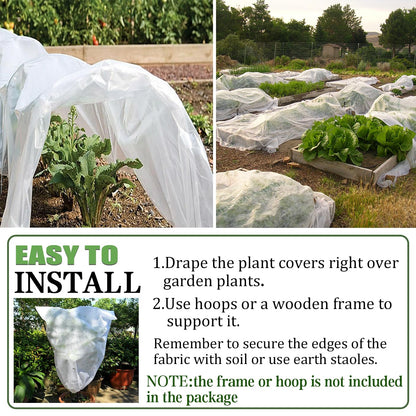 Tilvex Plant Covers Freeze Protection 7 x 100 Ft, Thick Frost Cloth for Outdoor Plants, Winter Plant Blankets and Frost Covers for Garden Frost Protection, Floating Row Cover