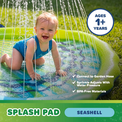 Playland Non-Slip Splash Pad Water Toy for Kids – Fun & Entertaining Toddler Outdoor Toys, Durable Easy-Setup Water Mat, Multi-Purpose Dog Splash Pad & Outdoor Toys for Toddlers 1-3