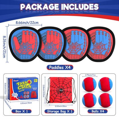 Sunrad Toss and Catch Ball Game Set, Kids Toddler Baseball Catch Ball Outdoor & Beach Toys for Family, Pool Beach Yard Camping Outside Game for Kids Age 3 4 5 6 7 8-12+, Birthday Gift for Boys Girls