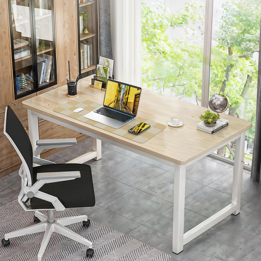 Leather Desk mat,Non-Slip Desk mat,Waterproof PU Leather Desk pad Protector, Large Mouse pad Cute, Easy Clean Laptop Desk Writing Mat for Work/Home/Decor(Beige 31.5" x 12")