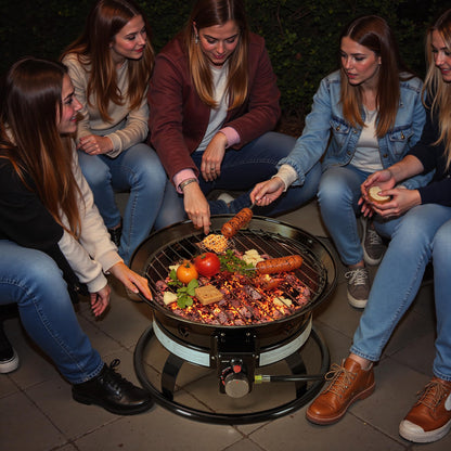 Devoko 19 Inch Smokeless Propane Fire Pit 53000 BTU Portable for Outside,Backyard, RV Camping and Beach Party