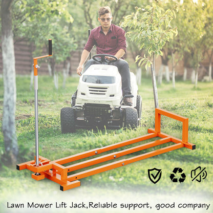 Lawn Mower Jack Lift for 41" Riding Mowers, Upgraded Lawn Tractor Lift with 1000 lb Weight Capacity, Retractable Riding Mower Lift, Easy Installation and Easy Storage