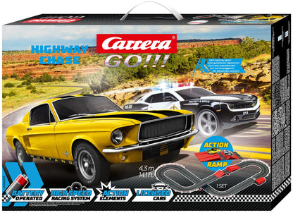 Carrera 63519 Police Battery Operated 1:43 Scale Slot Car Racing Track Set with Jump Ramp