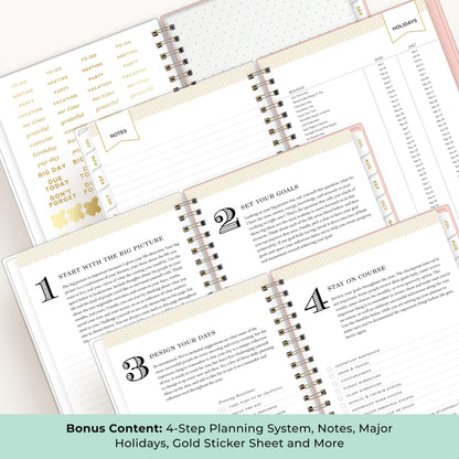 Blue Sky Day Designer 2026-2027 Weekly and Monthly Academic Year Planner Calendar, July 2026 - June 2027, 5" x 8", Flexible Cover, Wirebound, Storage Pocket, Includes Stickers, Smitten