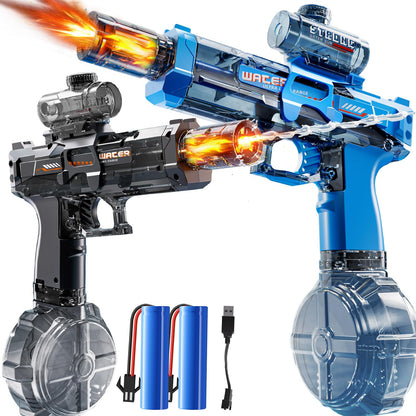 GYYCKTD 2 Pack Electrical Water Squirt Toys for Kids Aged 8 9 10 11 12, Light Up Automatic Squirter Toy with Sound, Outdoor Activity Water Soaker Toys, Beach Party Pool Game Playset for Boys Girls 8+