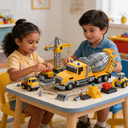 14 Inch Large Cement Mixer Truck with Sounds,Kids Toys for 3 4 5 6 7 8 Years Old Boys,Kids Boy Toys Christmas Birthday Gift Car