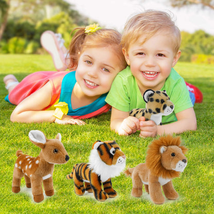 JUSTQUNSEEN Stuffed Animals Toy Farm Animals 8 INCH,Plushies Stuffed Animals for Girls Plush Toys Little Stuffed Animal, Cute Stuffed Animal Plush Toy for Boy Girls (Standing Sika Deer)