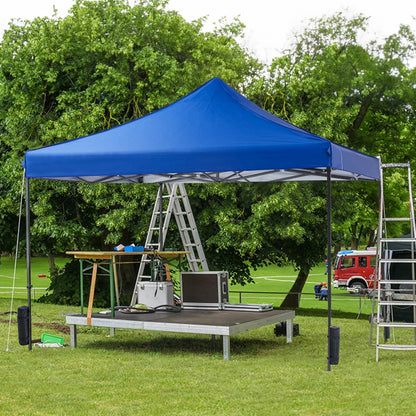 NEWBULIG 10x10 FT Pop Up Canopy, Heavy Duty Sun Shade, Portable Outdoor Shelter with Sand Bags for Camping/Beach/Backyard, Classic Blue