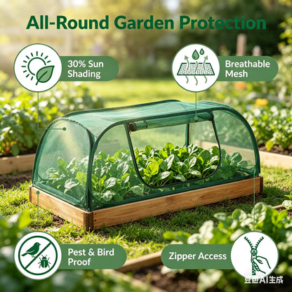 1Pack Raised Garden Bed Covers(45"X22"X18"), Pop Up Mesh Plant & Vegetable Cover,30% Sunblock Plant Shade Tent, Outdoor Planter Protection, Sun & Insect Guard