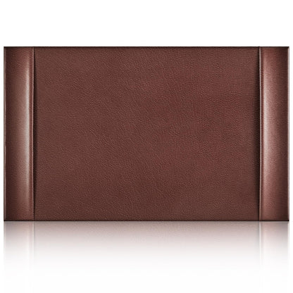 Saysurey 30 x 18 Inch Leather Desk Pad Protector with Side Rails, Executive Office Desk Mat for Home Workspace, Writing Surface, Mouse & Keyboard Pad, Elegant Gift for Men Dad Husband (Brown)