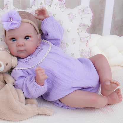 Milidool Lifelike Reborn Baby Dolls- 20Inch Cute Soft Vinyl Realistic Baby Doll Poseable Real Life Baby Dolls with Complete Accessories for 3+ Years Old Gifts
