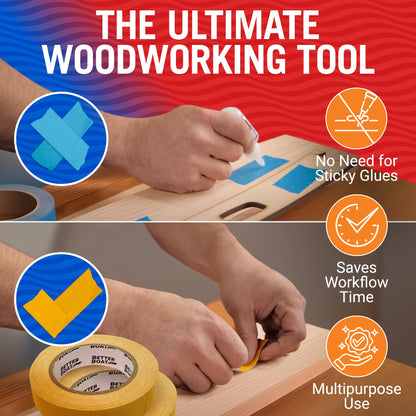 Better Boat Woodworking Double Sided Tape 1 in x 180Ft, CNC and Router Template Tape, Heavy Duty Removable No Residue, Marine Grade
