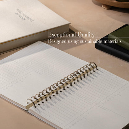 Anecdote Spiral Planner w/2026-2027 Calendar (8.5" x 10") | Start Anytime - 52 Weeks, Undated Planner Pages | To-Do List Organizer, Plan Your Success, Achieve Productivity Goals (Evergreen)