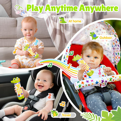 WeeHomm Baby Remote Control Toy, TV Remote Toy for Baby with Realistic Light and Sounds - 3 Languages (English, Spanish & French), Baby Musical Toys Gifts for Boys Girl 6 Month+
