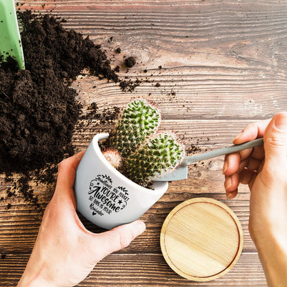 Jutasty Thank You Gifts for Women, Funny Succulent Plant Pot, Cactus Flower Planter Gifts, Appreciation Inspirational Farewell Going Away Gifts for Women Men Boss Lady Manager Coworkers (No Plants)