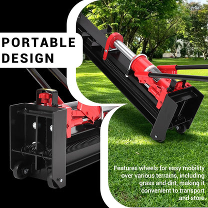 GarveeTech 12 T Hydraulic Log Splitter Wood Cutter, Manual Log Splitter with Horizontal Full Steel Beam & Built-in Wheel