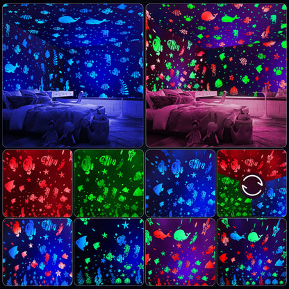 ZKYQSHDHX Night Lights for Kids Room with Sound Machine.Kids White Noise Machine with 29 Soothing Sounds for Baby Sleeping Baby Night Light Ocean Projector.for Bedroom Decoration