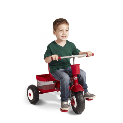Radio Flyer Ultimate All-Terrain Stroll 'N Trike, Ages 1-5, Convertible 4-in-1 Tricycle, All-Terrain Tires, Parent Push Handle, UV Canopy, Accessories, Safety Harness, Stroller Tricycle for Toddlers