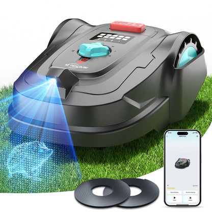 YARDCARE 2026 New M800Plus Robot Lawn Mower, GPS & 3D Vision, with 32.8 ft Magnetic Stripe, Obstacle Avoidance, Auto-Charging, APP Control, Bow-Shaped Mowing for Lawns up to 8611 sq.ft (Black)